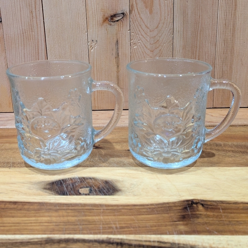 Cabbage Patch Elegant Clear Glass Mugs Set